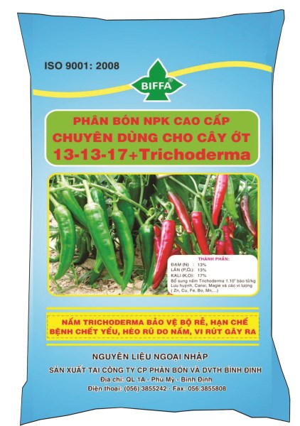 Phân bón NPK cho cây ớt - Công Ty Cổ Phần Phân Bón Và Dịch Vụ Tổng Hợp Bình Định