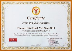 Giải thưởng - DACO Logistics - Công Ty Cổ Phần Dịch Vụ Lô-Gi-Stic Đại Cồ Việt