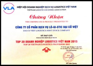 Giải thưởng - DACO Logistics - Công Ty Cổ Phần Dịch Vụ Lô-Gi-Stic Đại Cồ Việt
