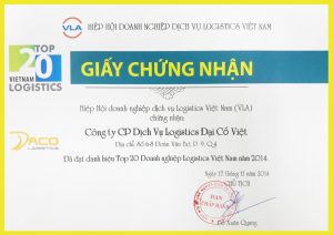 Giải thưởng - DACO Logistics - Công Ty Cổ Phần Dịch Vụ Lô-Gi-Stic Đại Cồ Việt