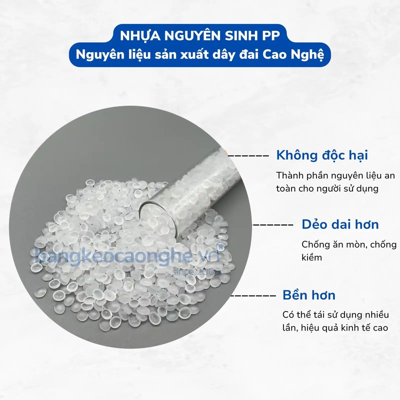 Nguyên liệu sản xuất dây đai - Băng Keo Cao Nghệ - Công Ty TNHH Băng Keo Cao Nghệ