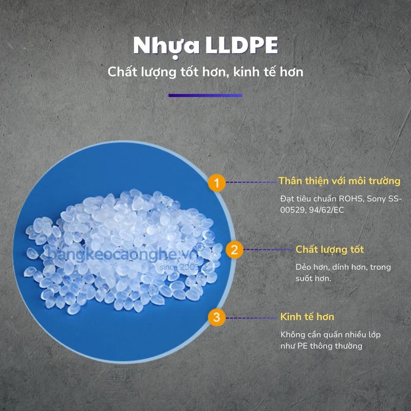 Nhựa LLDPE - nguyên liệu sản xuất - Băng Keo Cao Nghệ - Công Ty TNHH Băng Keo Cao Nghệ