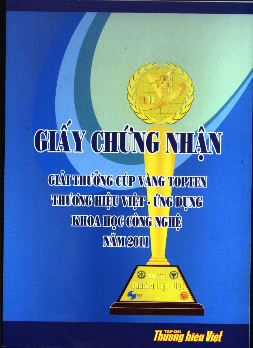 Giấy chứng nhận Thương Hiệu Việt 2011 - Du Lịch Việt - Công Ty Cổ Phần Truyền Thông Du Lịch Việt