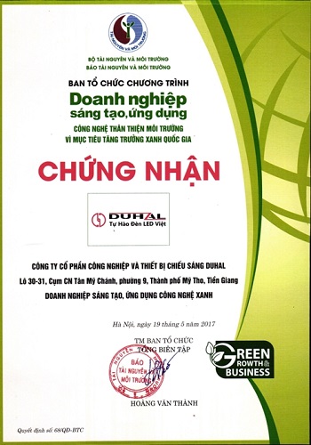 Chứng nhận tăng trưởng xanh