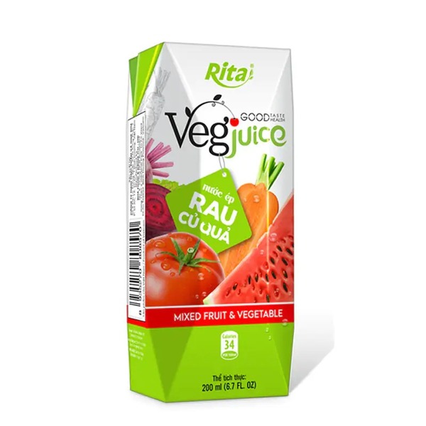 Nước ép rau củ quả đóng hộp 200ml