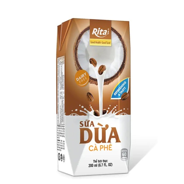 Sữa dừa vị cà phê đóng hộp 200ml