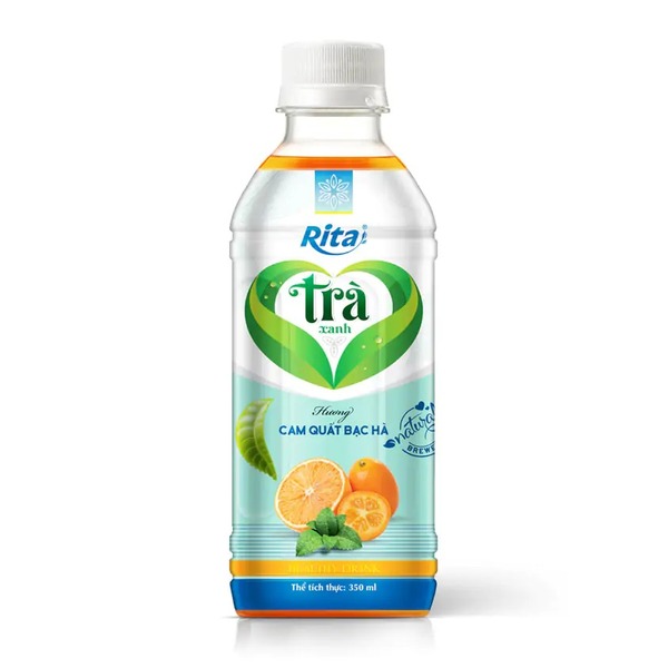 Trà xanh vị cam quất bạc hà 350ml
