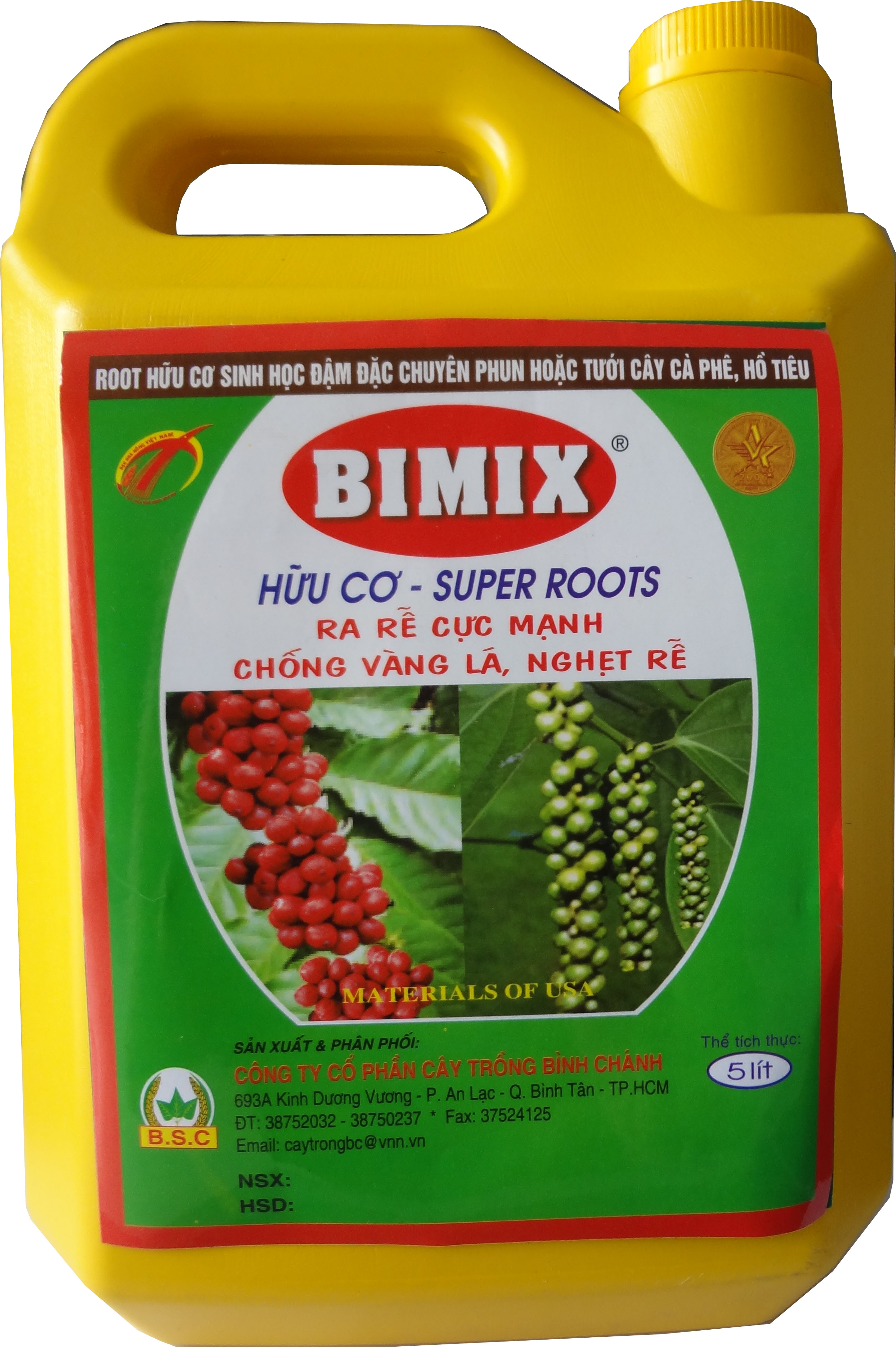 Phân bón lá Bimix Super Roots chuyên cafe, hồ tiêu