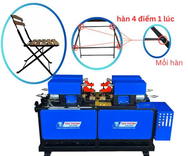 Máy hàn nối hơi 300KVA - 4 điểm - Máy Hàn Tân Thành - Công Ty TNHH Điện Cơ Tân Thành