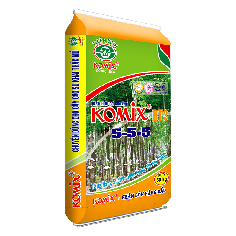 Komix - BT2 (5-5-5 cao su khai thác mủ) - Phân Bón Komix - Công Ty Cổ Phần Thiên Sinh