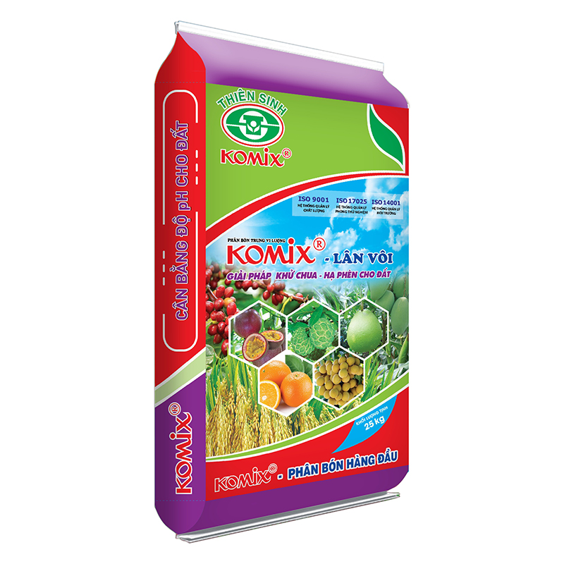 Komix Lân Vôi CLCT (25kg) - Phân Bón Komix - Công Ty Cổ Phần Thiên Sinh