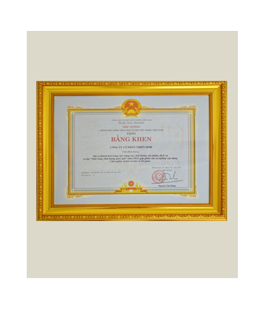 Bằng khen - Phân Bón Komix - Công Ty Cổ Phần Thiên Sinh