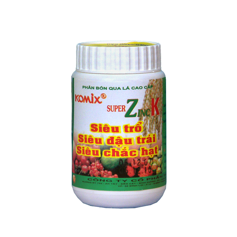 Chai Super Zink - Phân Bón Komix - Công Ty Cổ Phần Thiên Sinh