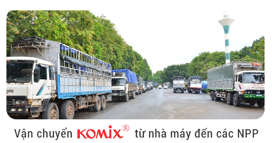 Đội xe vận chuyển công ty Thiên Sinh - Phân Bón Komix - Công Ty Cổ Phần Thiên Sinh