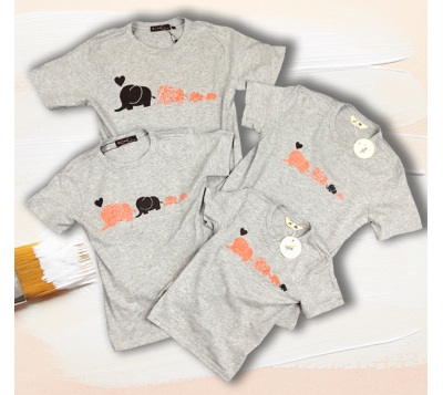 Áo gia đình nam voi xám - áo Thun Tín Thành - Công Ty TNHH Dệt Kim Tín Thành