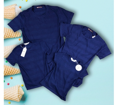 Áo gia đình nam xanh - áo Thun Tín Thành - Công Ty TNHH Dệt Kim Tín Thành