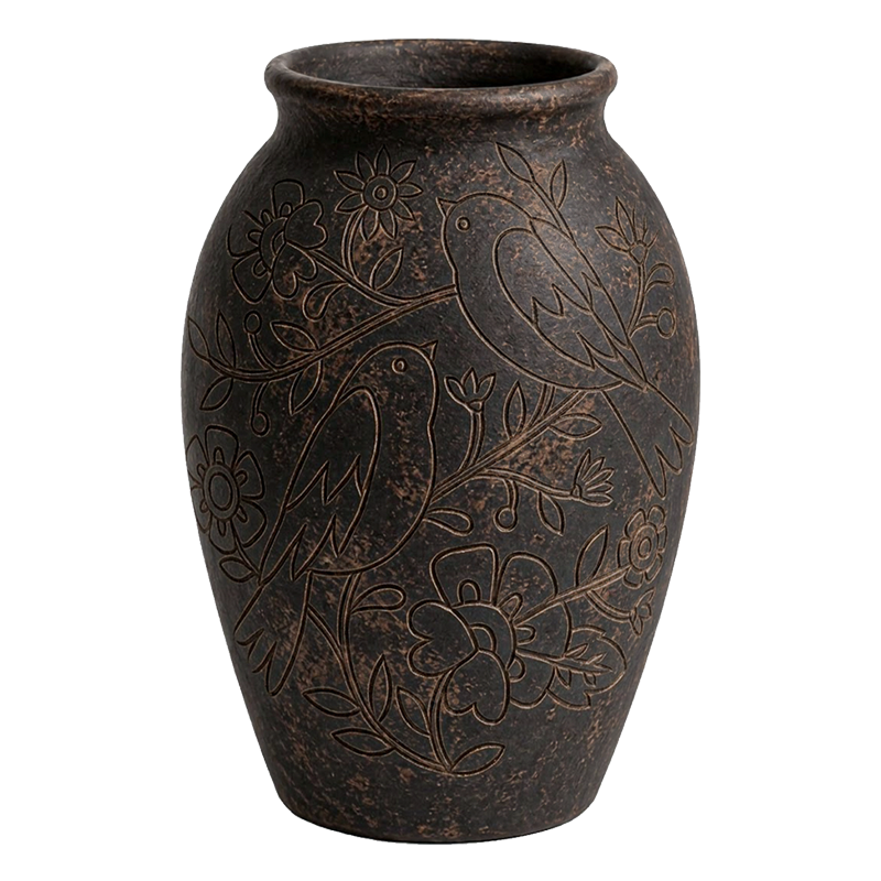 Chậu gốm đất sét trắng