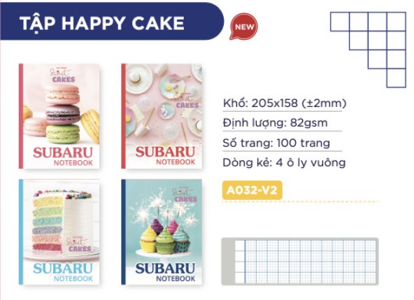 Tập Happy Cake - Giấy Vĩnh Thịnh - Công Ty TNHH Thương Mại Công Nghiệp Giấy Vĩnh Thịnh