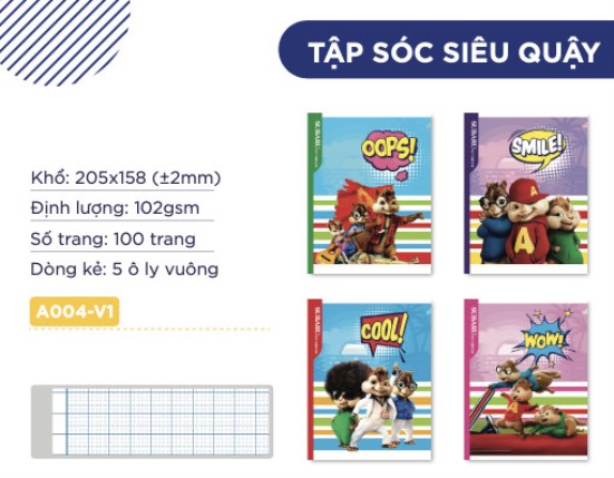 Tập sóc siêu quậy - Giấy Vĩnh Thịnh - Công Ty TNHH Thương Mại Công Nghiệp Giấy Vĩnh Thịnh