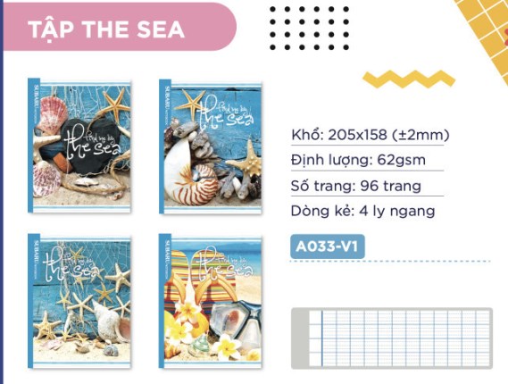 Tập The Sea - Giấy Vĩnh Thịnh - Công Ty TNHH Thương Mại Công Nghiệp Giấy Vĩnh Thịnh