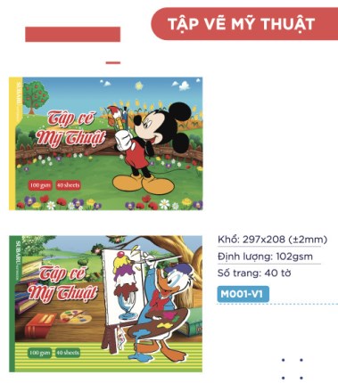 Tập vẽ mỹ thuật - Giấy Vĩnh Thịnh - Công Ty TNHH Thương Mại Công Nghiệp Giấy Vĩnh Thịnh