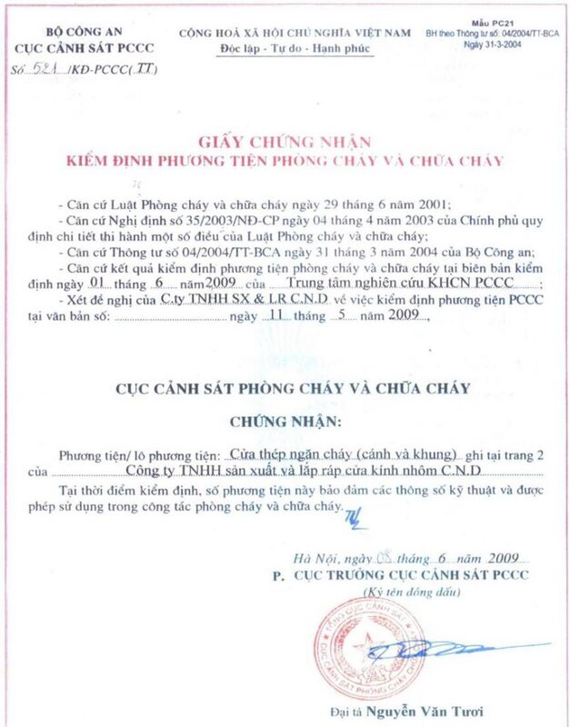 Chứng chỉ PCCC