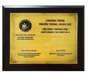 Chứng nhận sản phẩm, thương hiệu chất lượng cao năm 2014