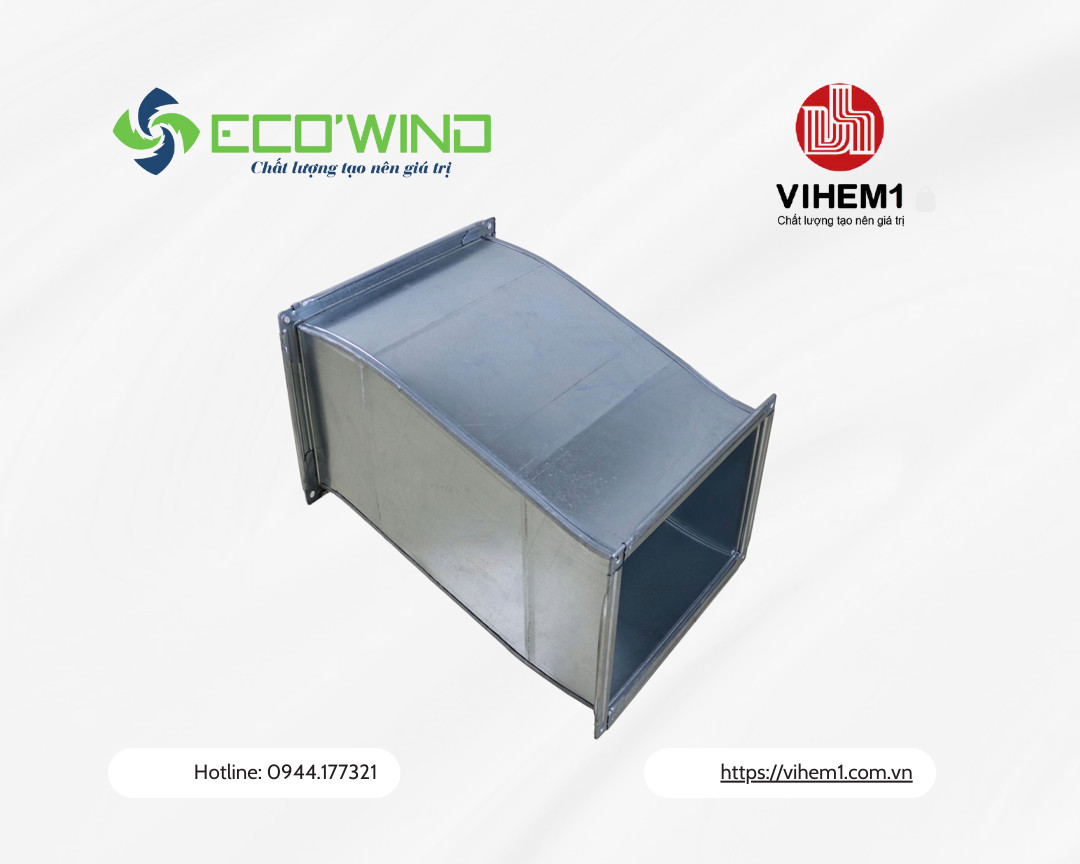 Lượn chữ nhật - Quạt Công Nghiệp, ống Gió - Công Ty Cổ Phần Chế Tạo Máy Điện Việt Nam - Hungari 1