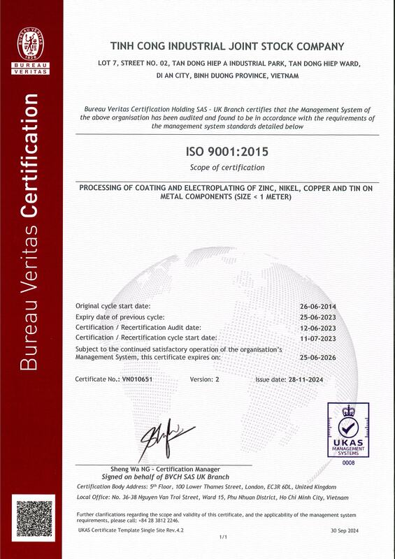 Chứng nhận ISO 9001:2015