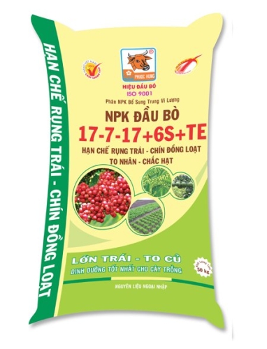 Phân bón NPK 17-7-17 + 6S + TE - Phân Bón Phước Hưng - Công Ty TNHH Thương Mại - Sản Xuất Phước Hưng