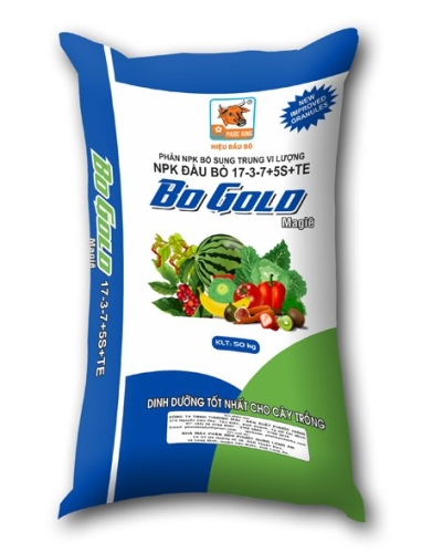 Phân khoáng BO GOLD (17-3-7 + 5S + TE) Magiê - Phân Bón Phước Hưng - Công Ty TNHH Thương Mại - Sản Xuất Phước Hưng