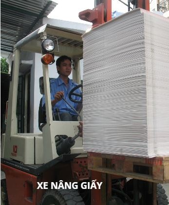 Xe nâng giấy - In ấn Bằng Hữu - Công Ty TNHH TM In Và Quảng Cáo Bằng Hữu