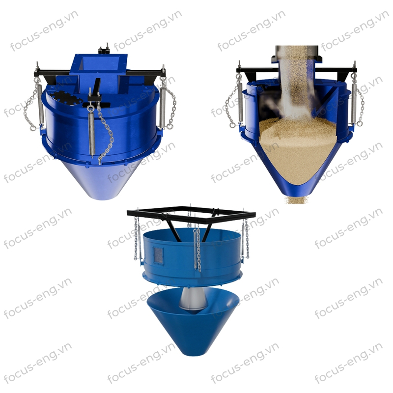 Phễu xã liệu không bụi