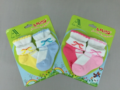 Vớ sơ sinh hộp 3-9T mẫu nơ