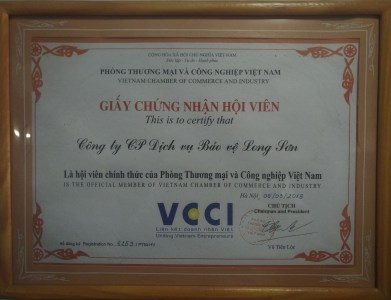 Giấy chứng nhận - Bảo Vệ Long Sơn - Công Ty Cổ Phần Dịch Vụ Bảo Vệ Long Sơn