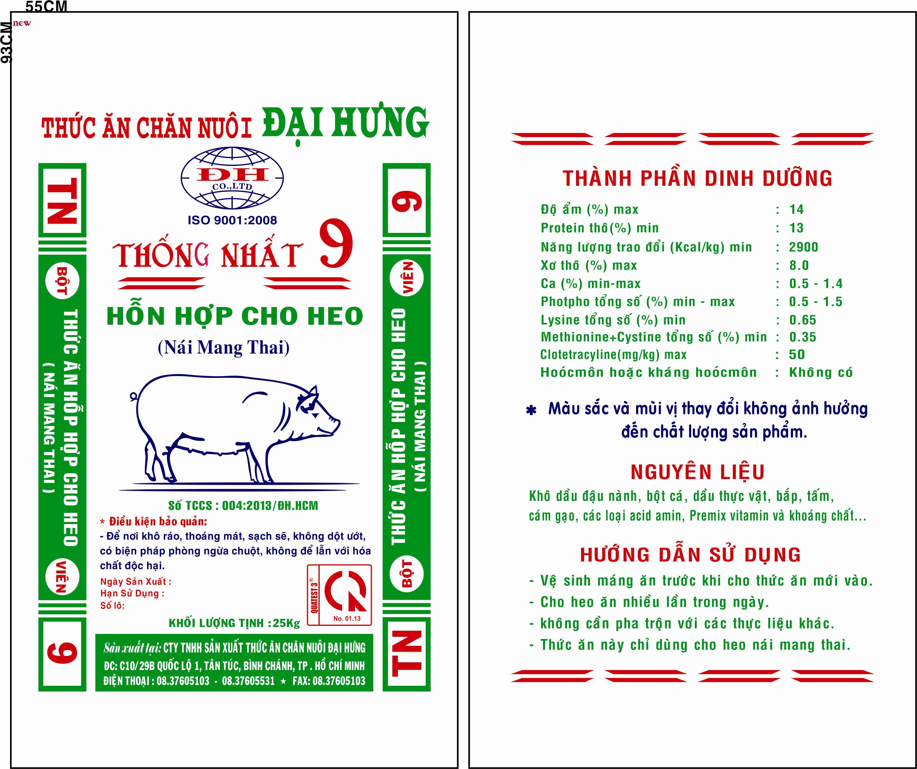 Thức ăn cho heo - Công Ty TNHH Sản Xuất Thức Ăn Chăn Nuôi Đại Hưng