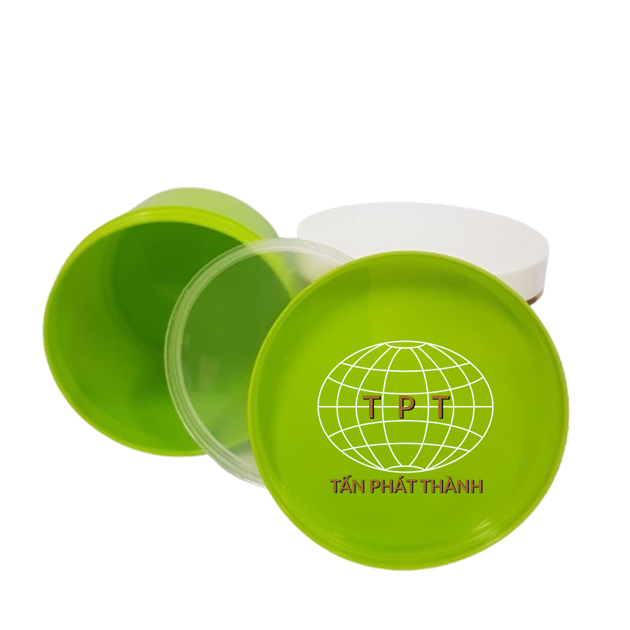 Hủ nhựa nắp viền vàng