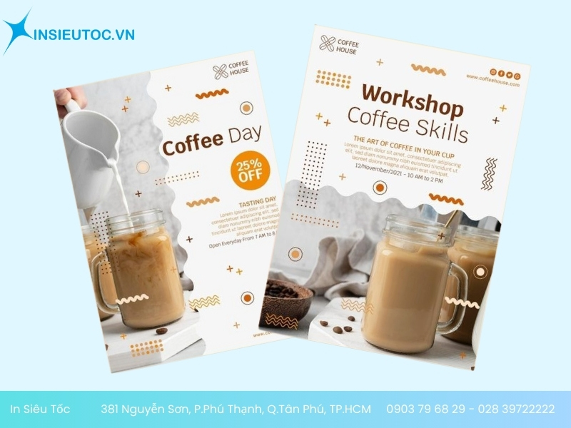 In tờ rơi quán cafe
