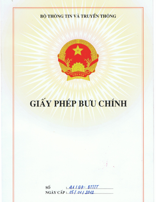 Giấy Phép Bưu Chính - Công Ty TNHH Quốc Tế Yên Chi