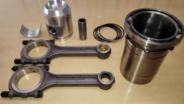 Tay dên, piston, xéc măng và bạc xéc măng