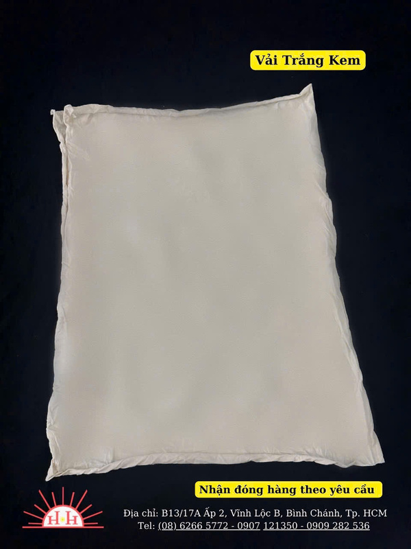Vải trắng kem