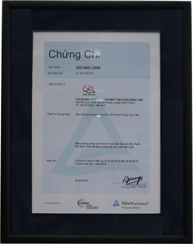Chứng nhận ISO 9001:2008