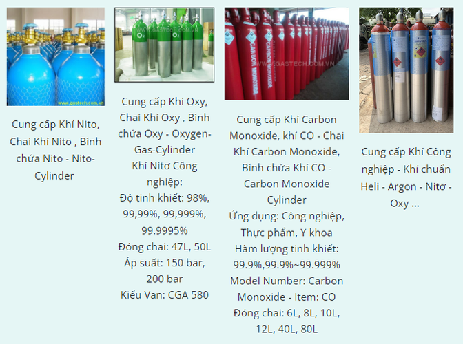 Cung cấp khí công nghiệp, khí chuẩn