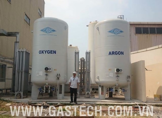 Bồn Oxygen và Argon - Công Ty TNHH SX TM DV Kỹ Nghệ Gas Và Máy Công Nghiệp