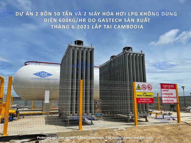Dự án 2 bồn 50 tấn & 2 máy hóa hơi - Công Ty TNHH SX TM DV Kỹ Nghệ Gas Và Máy Công Nghiệp