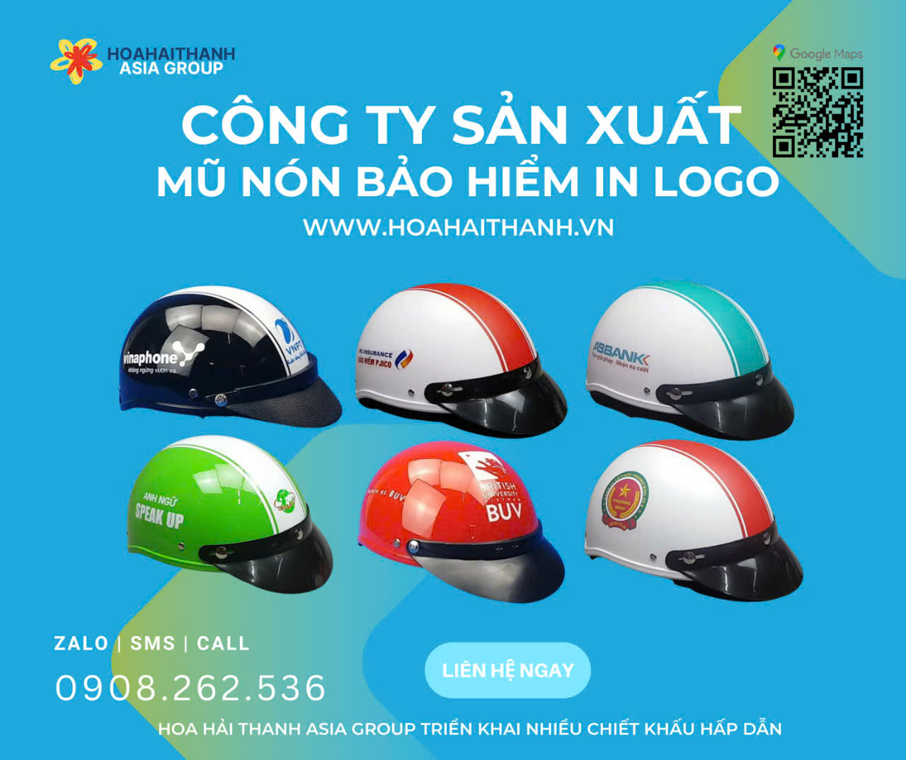 Mũ bảo hiểm logo doanh nghiệp