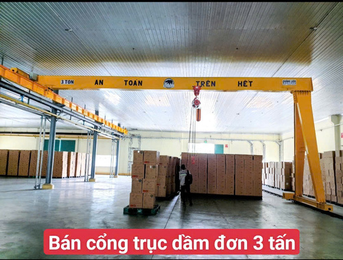 Bán cẩu trục dầm đơn 3 tấn - Cầu Trục Và Cổng Trục Quảng Liên - Công Ty TNHH Cầu Trục Thang Máy Quảng Liên