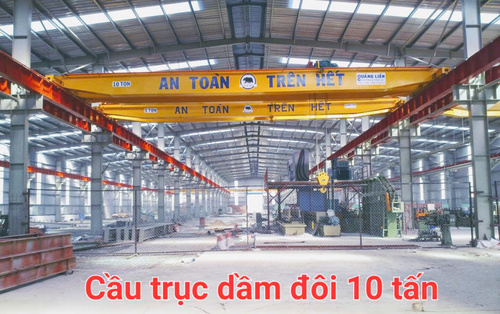 Cầu trục dầm đôi 10 tấn - Cầu Trục Và Cổng Trục Quảng Liên - Công Ty TNHH Cầu Trục Thang Máy Quảng Liên