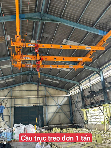 Cầu trục treo đơn 1 tấn - Cầu Trục Và Cổng Trục Quảng Liên - Công Ty TNHH Cầu Trục Thang Máy Quảng Liên