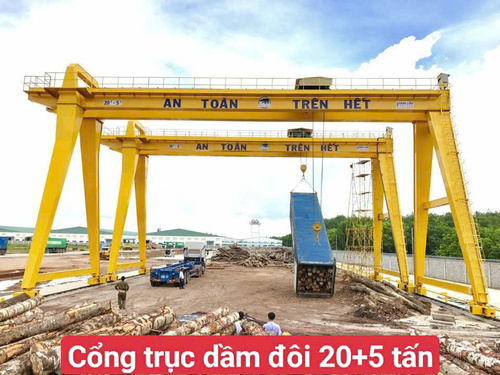 Cổng trục dầm đôi 20+5 tấn - Cầu Trục Và Cổng Trục Quảng Liên - Công Ty TNHH Cầu Trục Thang Máy Quảng Liên